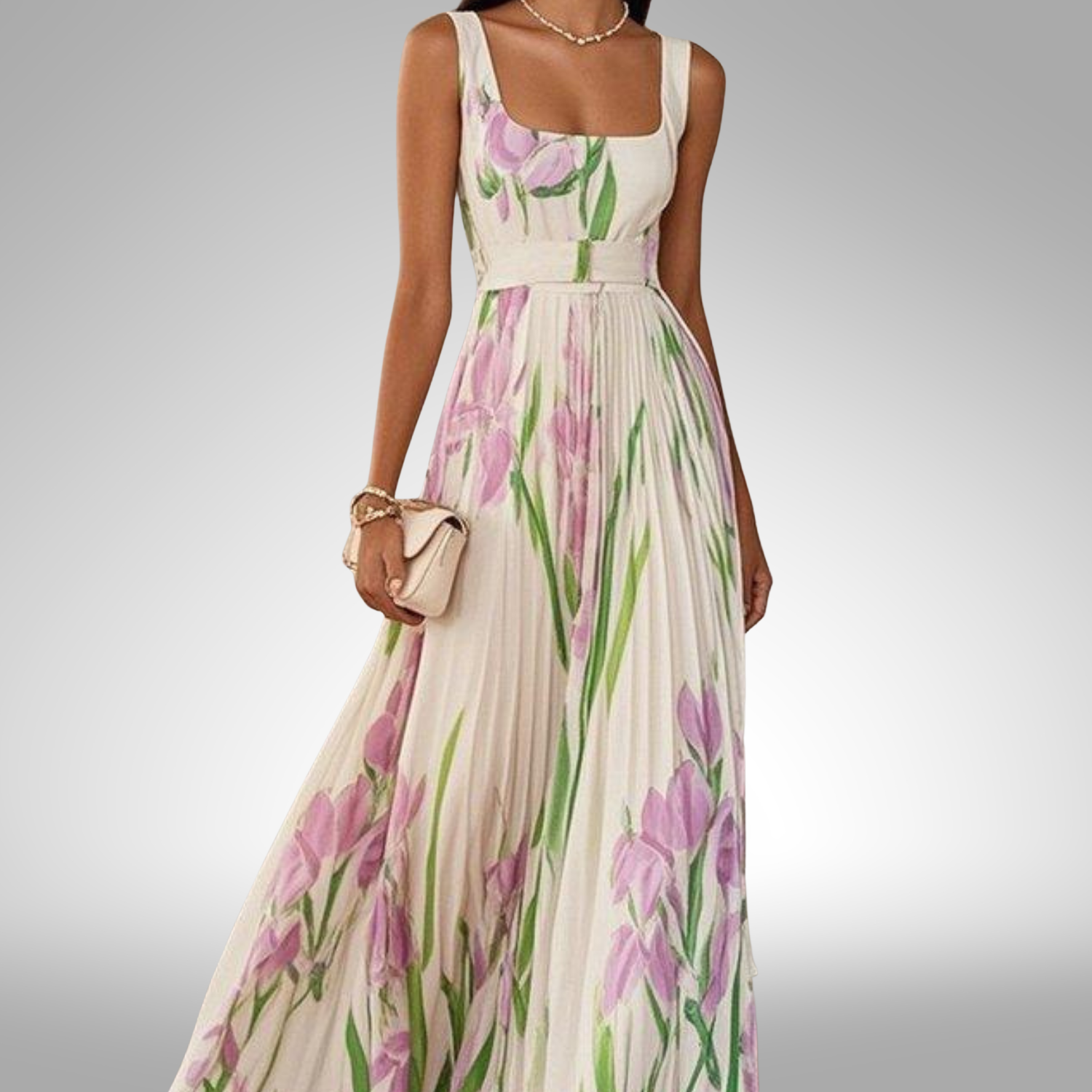 Liviana | Plissé Maxi-mekko