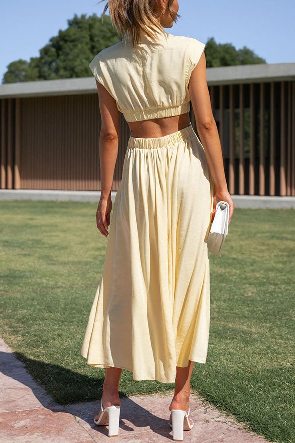 Quincy | Midi-mekko Leikkauksella ja Taskuilla