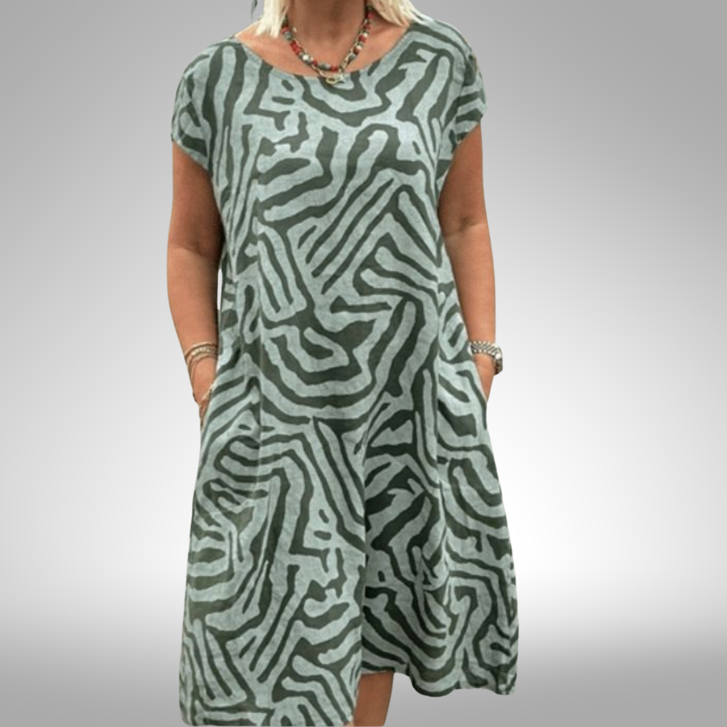 Melia™| Kesämekko pyöreällä kaula-aukolla ja kauniilla printillä